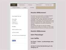 Tablet Screenshot of fliesen-geffke.de